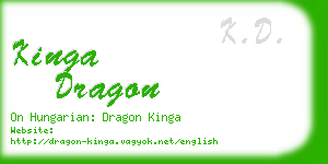 kinga dragon business card